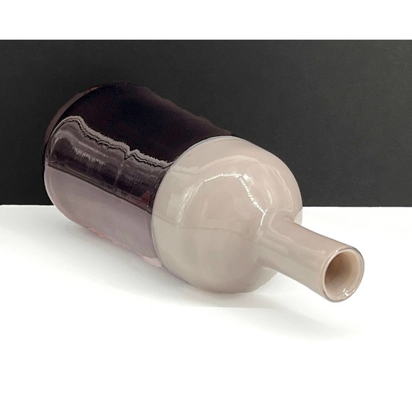 Modern Lavender and Amethyst Mouth Blown Glass Vase - Picture 3 of 8